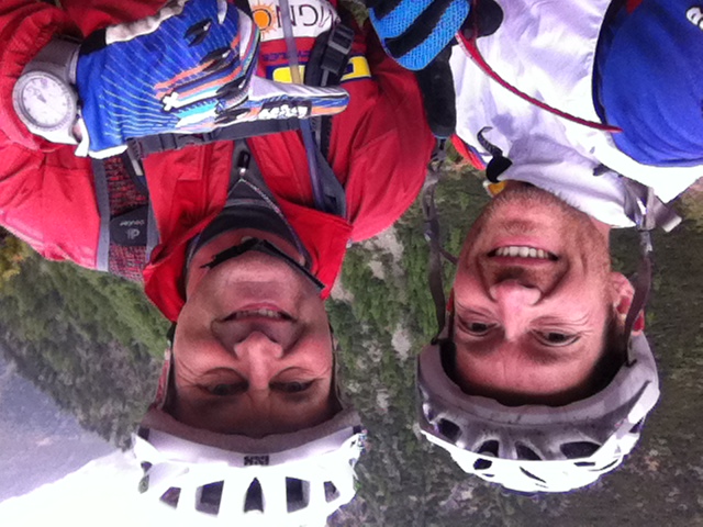 Mirko Groß und Hans Rey 2013 beim gemeinsamen Mountainbiken in Livigno